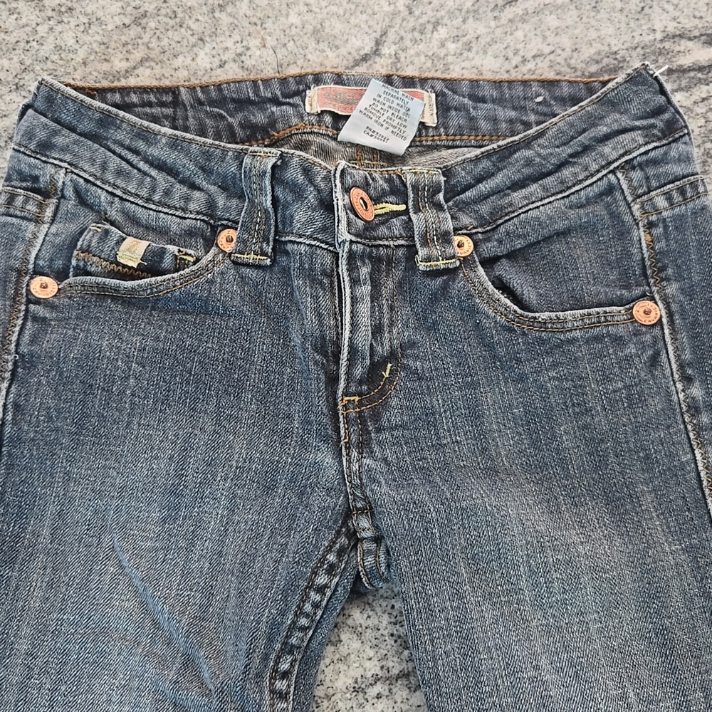 Z. Cavaricci Size 3 Y2K Low Rise Boot Cut Boho Hippie Denim Jeans